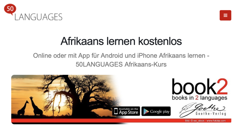 50languages zum afrikaans kostenlos lernen